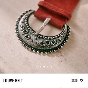 Sezane Louve Belt in Rust Red (size 90)